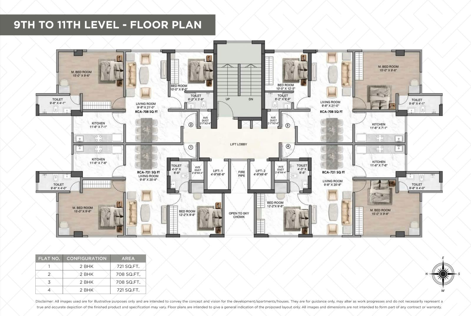 9th floor plan Lekh Residency – Shimpoli Road, Borivali West