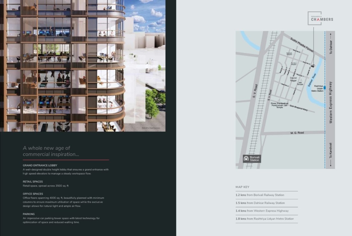 Rishabraj Chambers – Ready-to-Move Bare Shell Offices, Borivali East