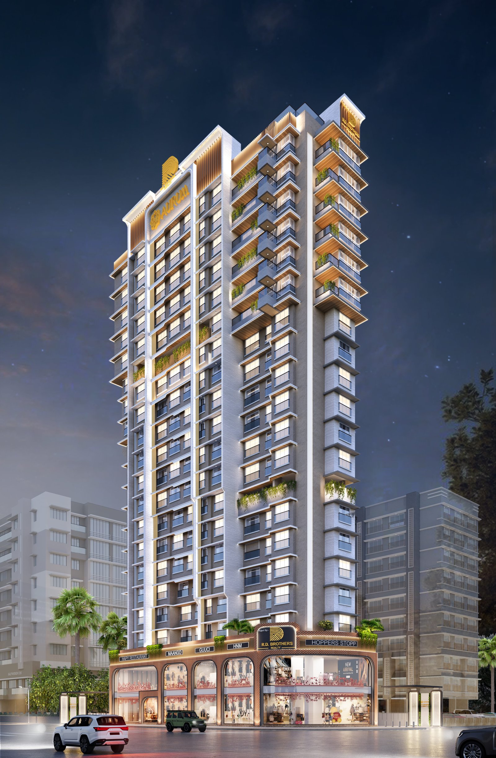 RD NIGHT VIEW_014 19 TH FLOOR-CBUkqCo1 RD Auram, Borivali West