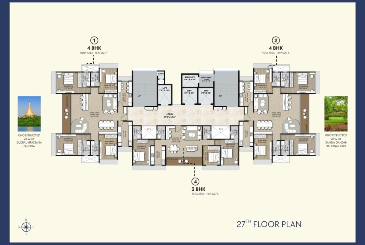 KONARK 32 WEST VIEW – BORIVALI WEST Premium 2, 3 & 4 BHK residences