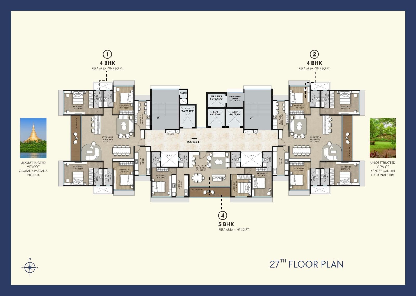 KONARK 32 WEST VIEW – BORIVALI WEST Premium 2, 3 & 4 BHK residences