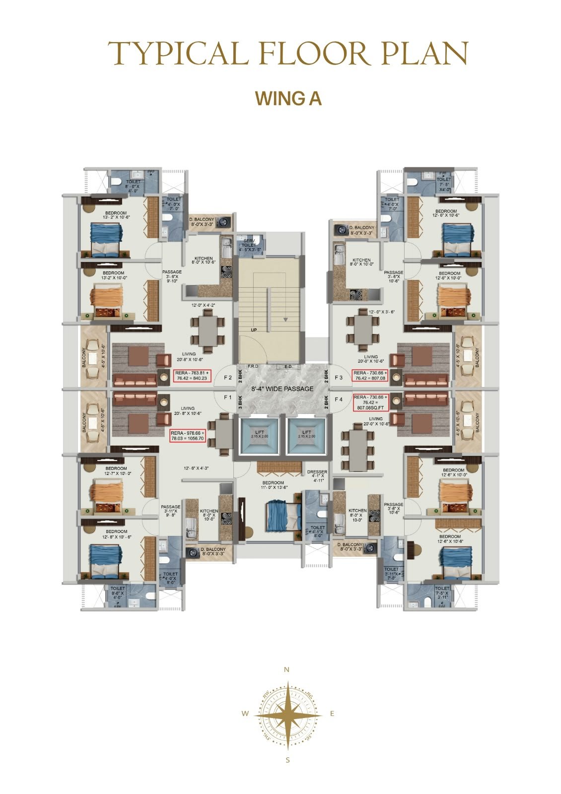 floor plan a wing 103 West, Borivali West