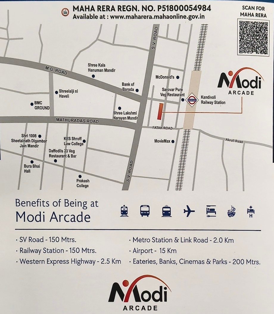 floor plan Modi ARCADE, Kandivali West